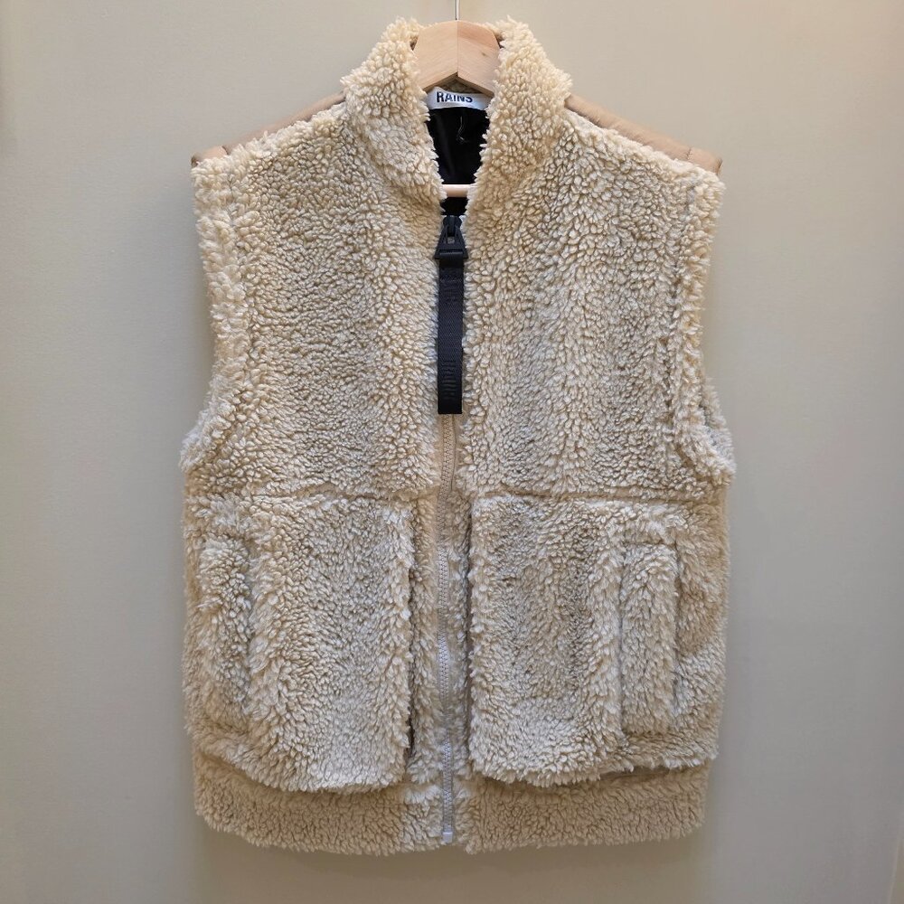 Rains Kofu Fleece Bomber Vest Unisex Size S (Men's S/Women's M)